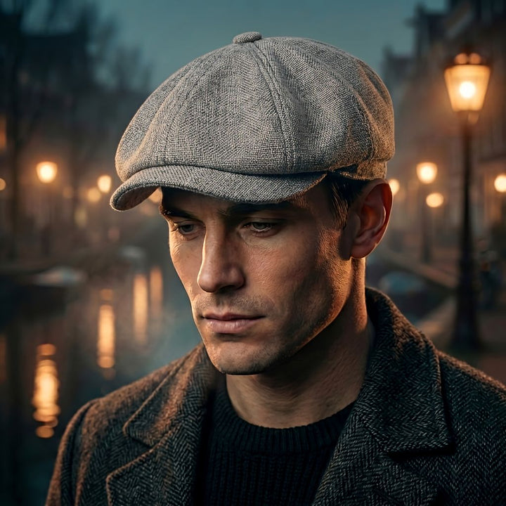 Vintage sixpence – klassisk newsboy-kasket i retrostil