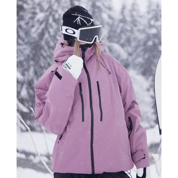 Unisex skijakke med hætte til ski, snowboard og udendørs brug