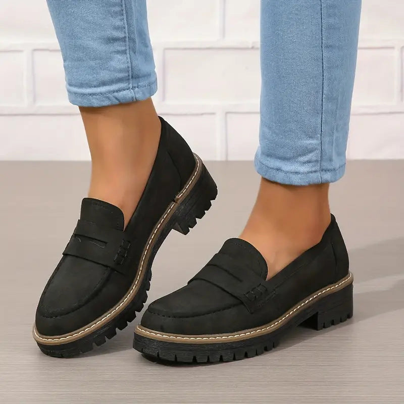 Slippers med lav blokhæl - Liv