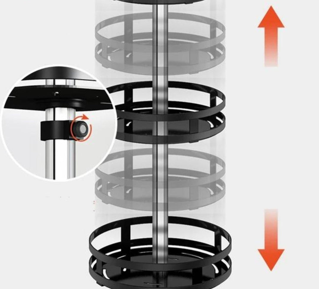 Drejeligt opbevaringsstativ – TwistRack 360°