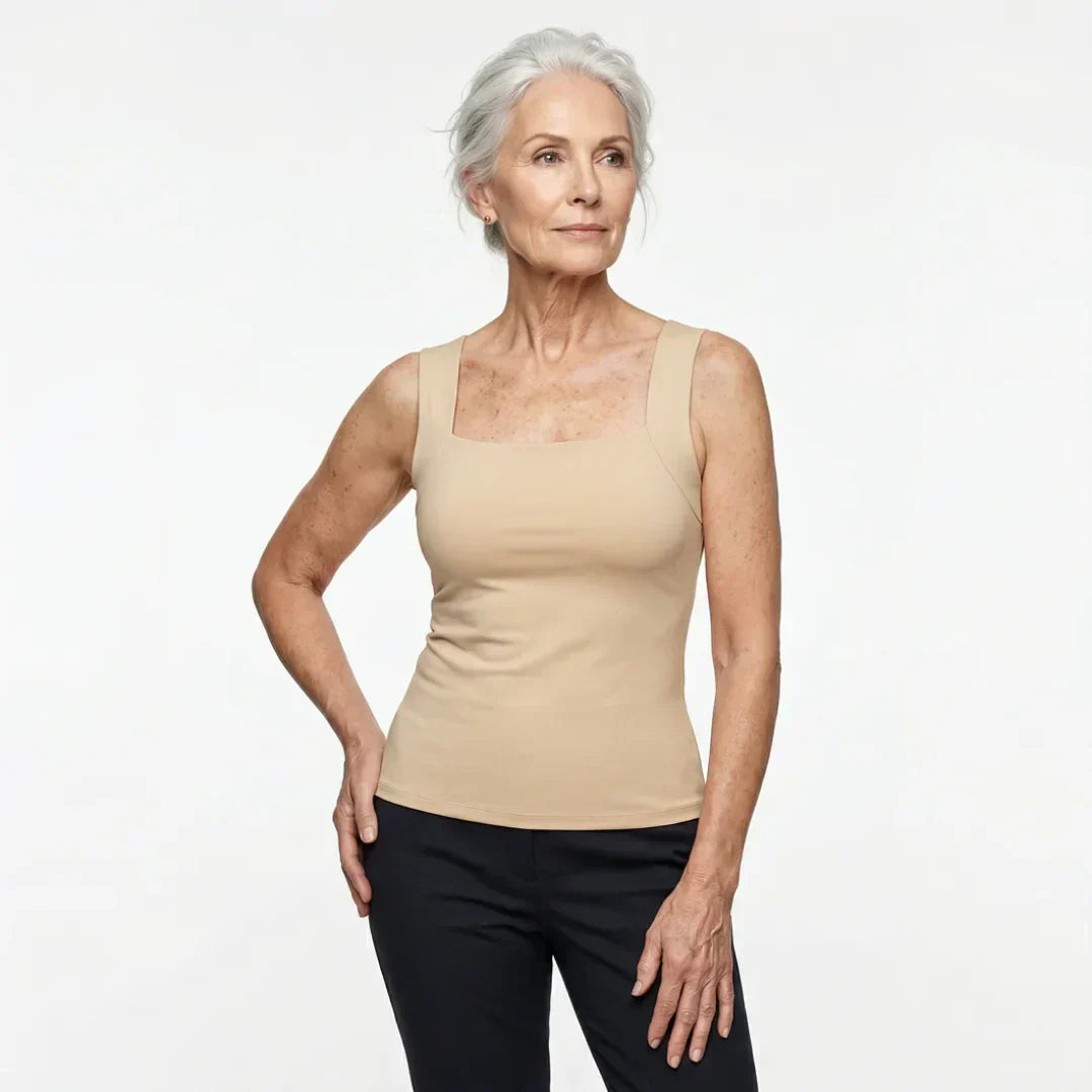 Komfort-tanktop med indbygget BH-støtte