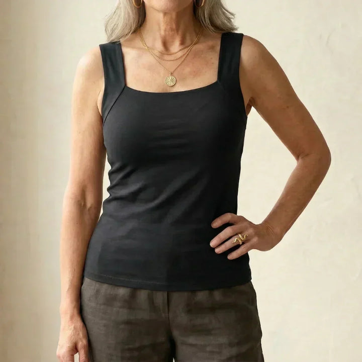 Komfort-tanktop med indbygget BH-støtte