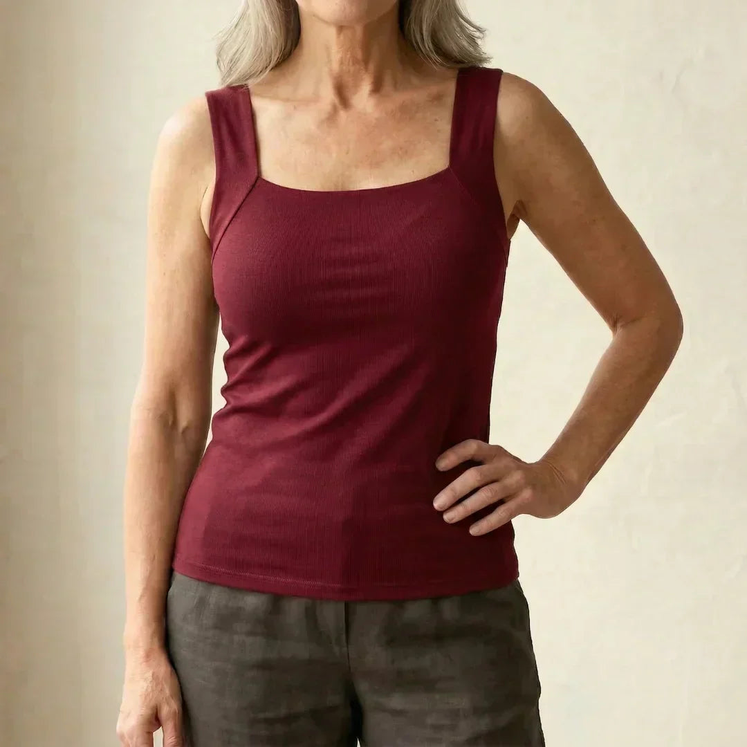 Komfort-tanktop med indbygget BH-støtte