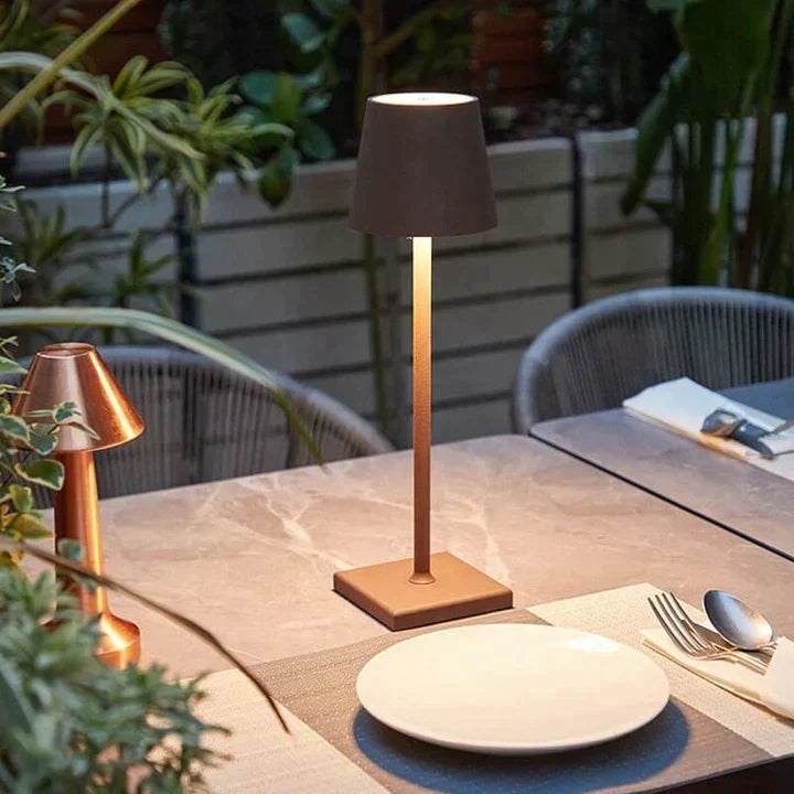 Kabelfri bordlampe | Minimalistisk design | Dæmpbart LED-lys