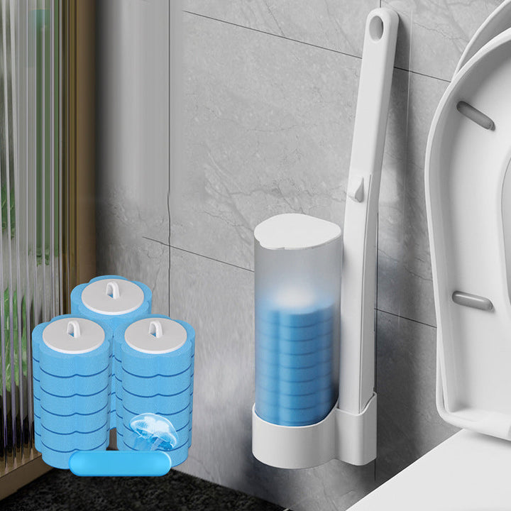 Engangs-toiletbørste | Antibakteriel | Hygiejniske svamphoveder | CleanClick
