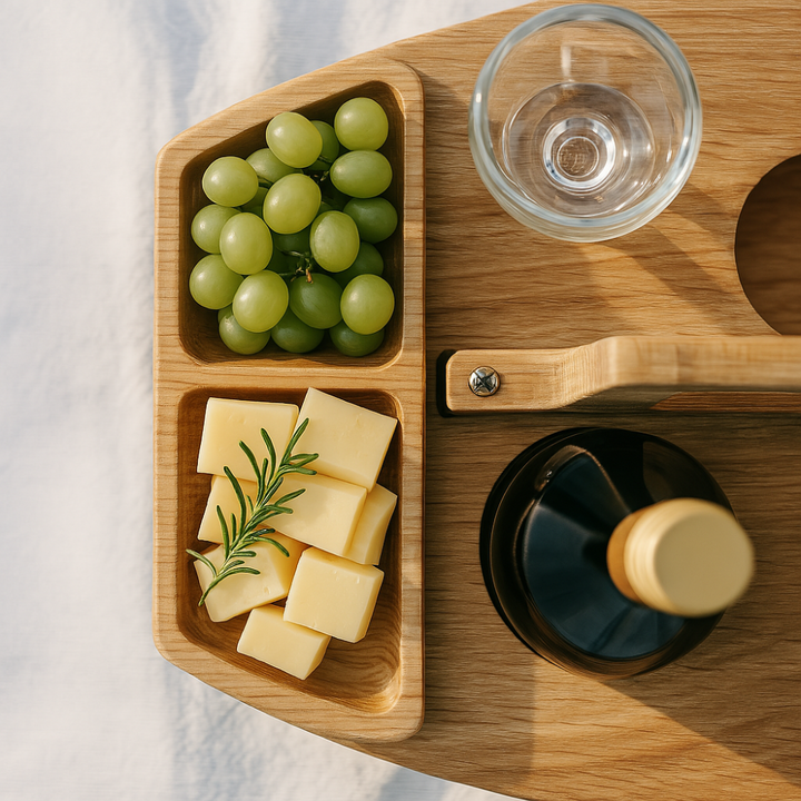 Bærbart picnicbord i træ – WineNest