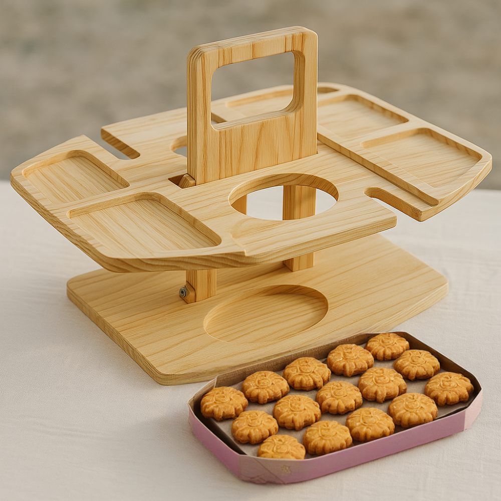 Bærbart picnicbord i træ – WineNest