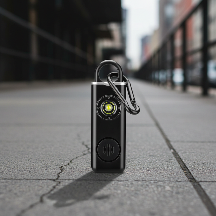 Bærbar nøglering med alarm – ShieldFlash