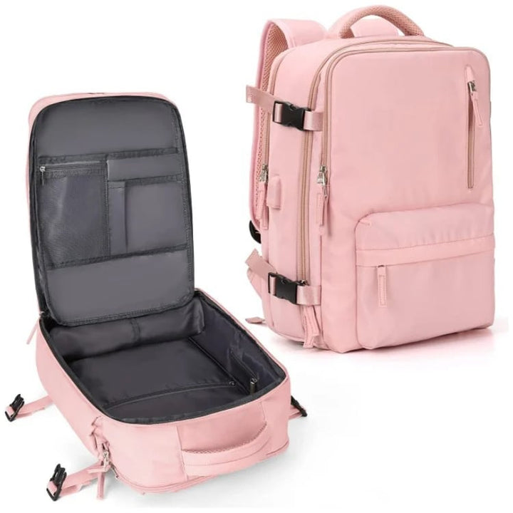 Multifunktionel damerygsæk 35 L med USB-port