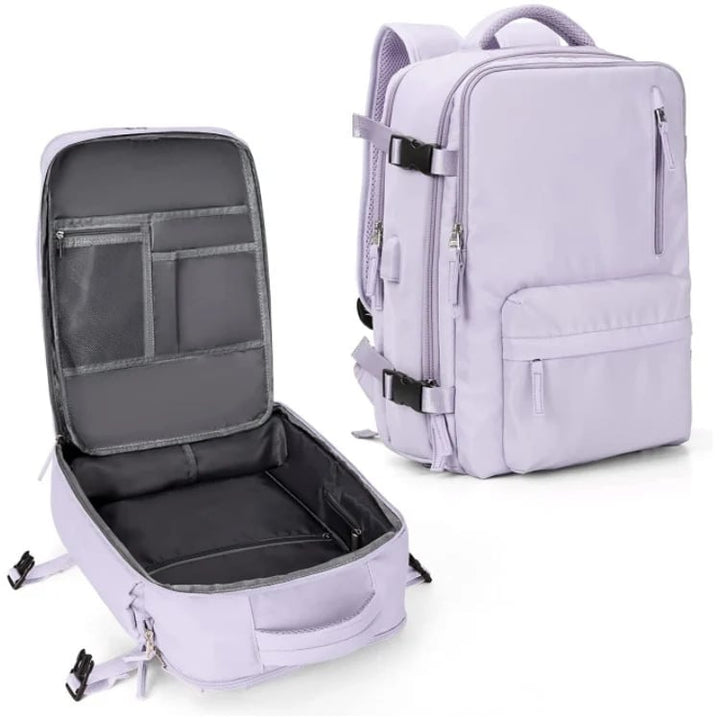 Multifunktionel damerygsæk 35 L med USB-port