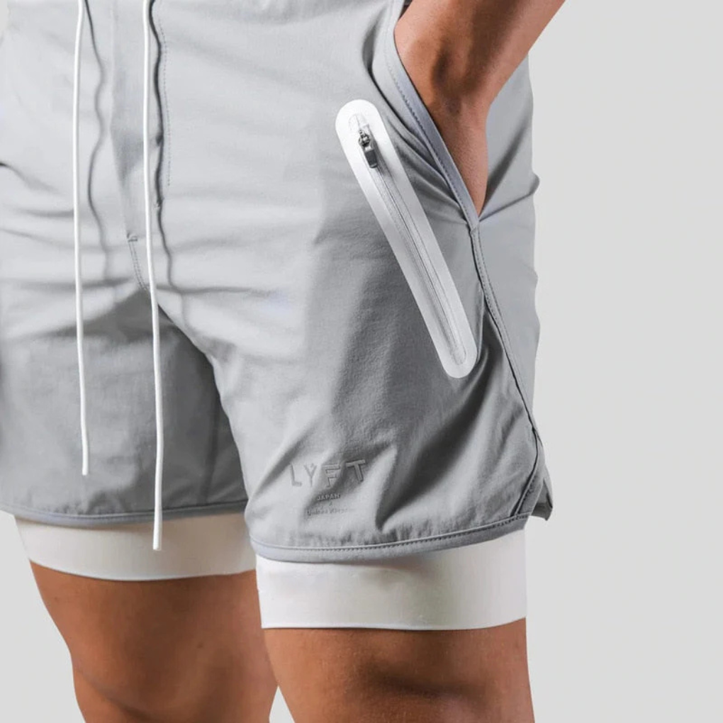 Herre 2-i-1 sportsshorts