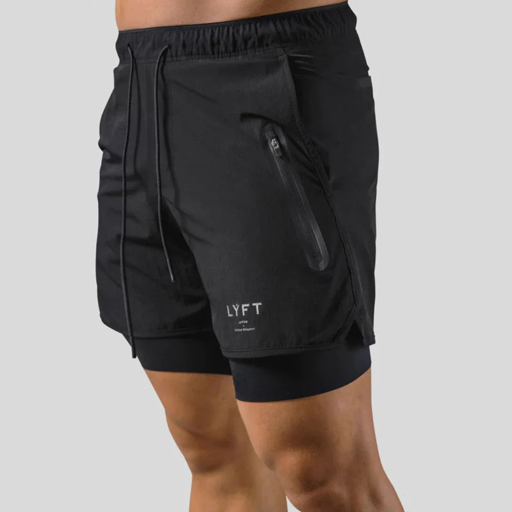 Herre 2-i-1 sportsshorts