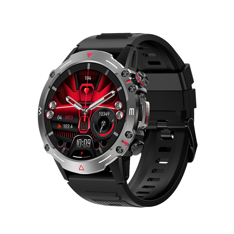Smartwatch KL482 – AMOLED-display | Måling af puls, blodilt og blodtryk