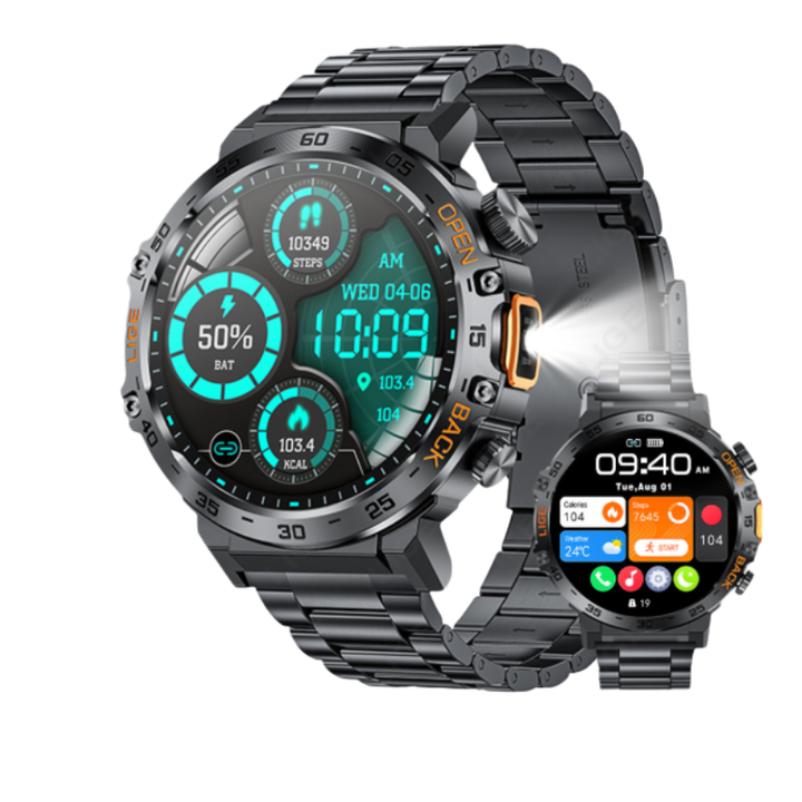 Smartwatch KL482 – AMOLED-display | Måling af puls, blodilt og blodtryk