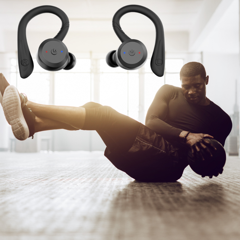 Vega trådløse vandtætte sportsøretelefoner – 20 timers afspilning | Bluetooth 5.0, IPX7 til svømning og fitness