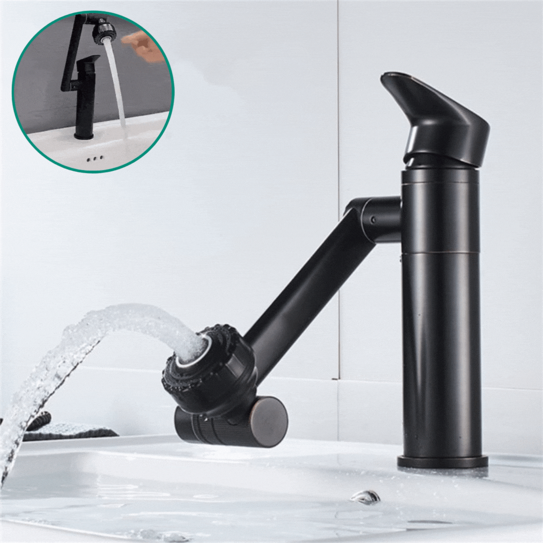 FLEXISPOUT – Fleksibel 360° vandhane med spray-funktion til håndvasken