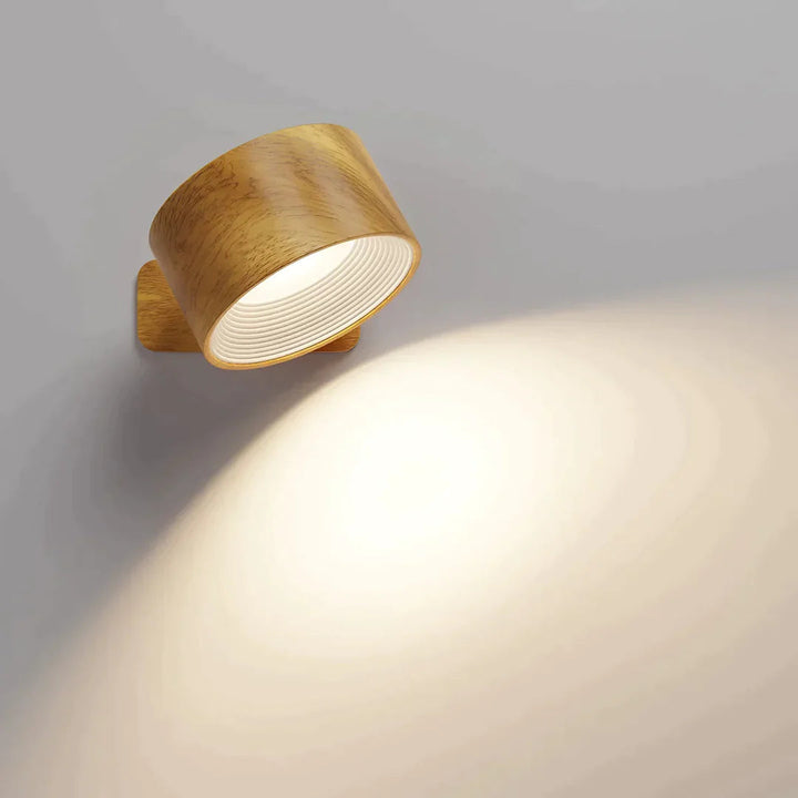 Trådløs LED-væglampe med 360° rotation, touchdæmpning, 3 lysfarver og USB-C-batteri