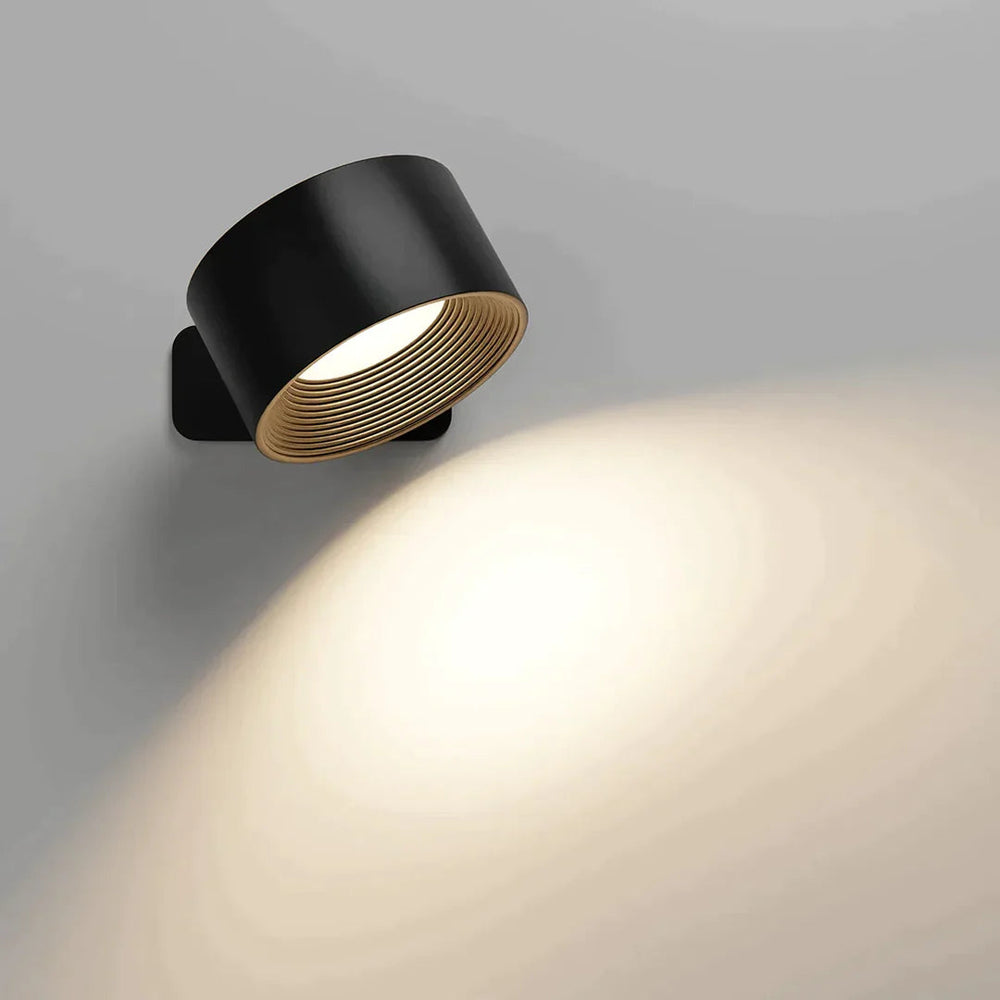 Trådløs LED-væglampe med 360° rotation, touchdæmpning, 3 lysfarver og USB-C-batteri