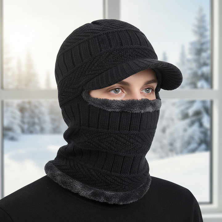 Varm hue med ansigtsbeskyttelse – WinterCap