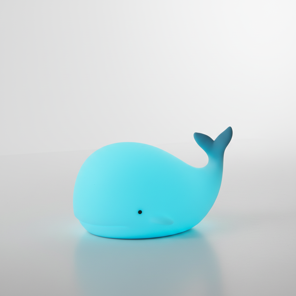 Blød natlampe i silikone – GlowWhale