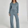 Vidt loungewear-sæt med vide ben - Joleen