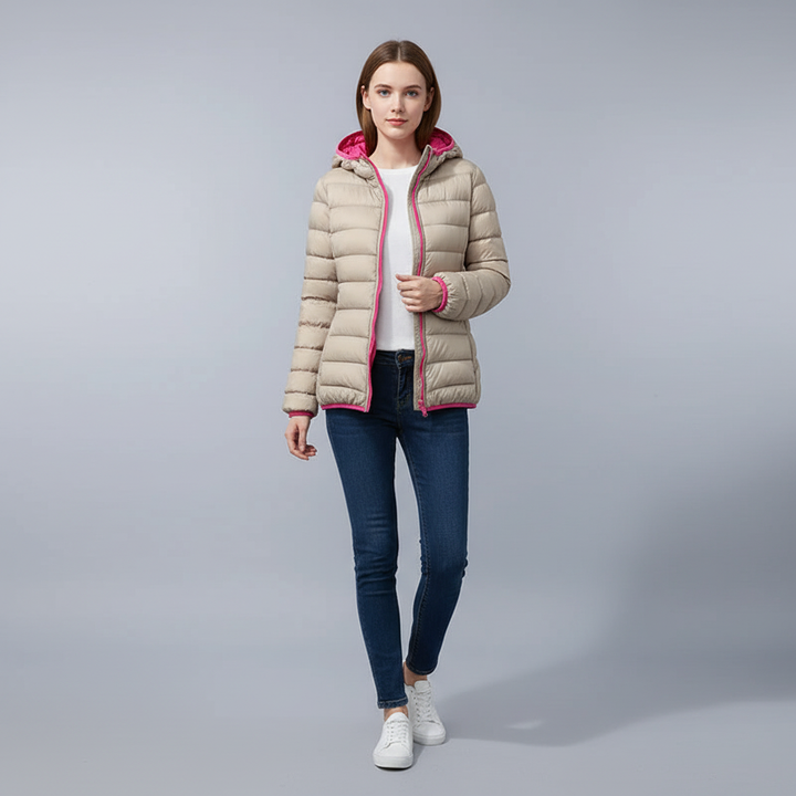 Vendbar dunjakke – Nina