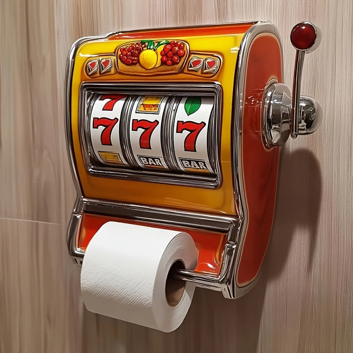 Jackpot Toiletpapirholder – Spillemaskine-design & Vægmonteret