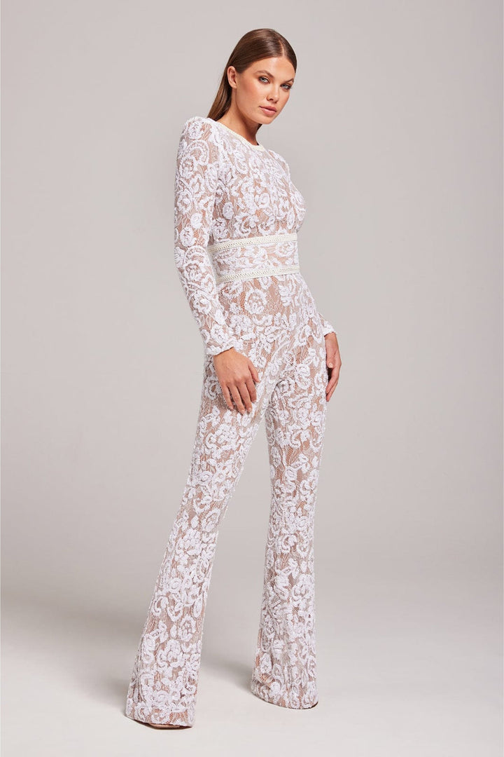 Stilfuld aftenjumpsuit med V-hals - Juliette