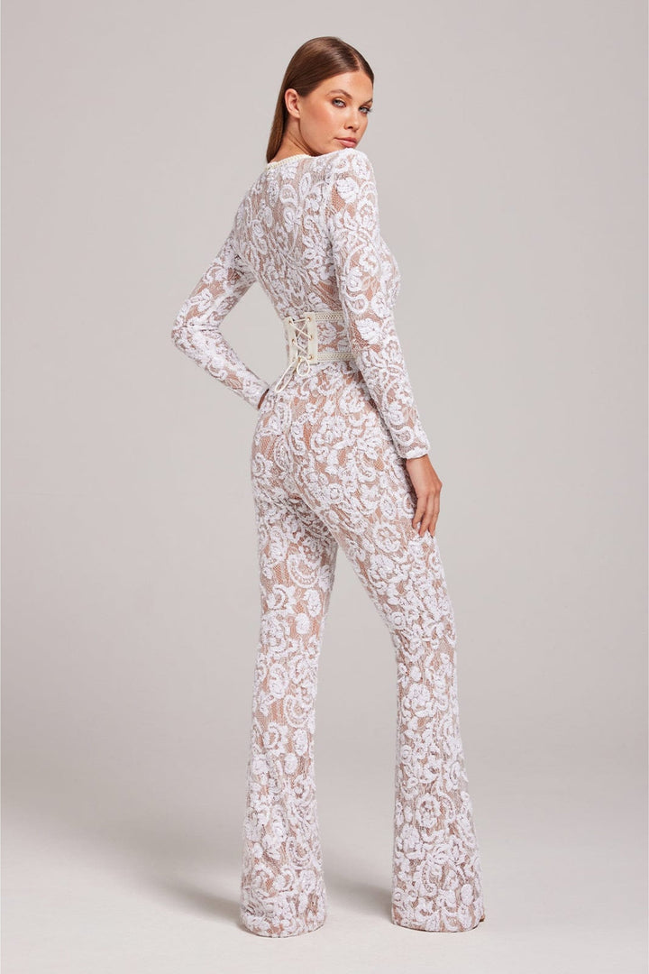 Stilfuld aftenjumpsuit med V-hals - Juliette