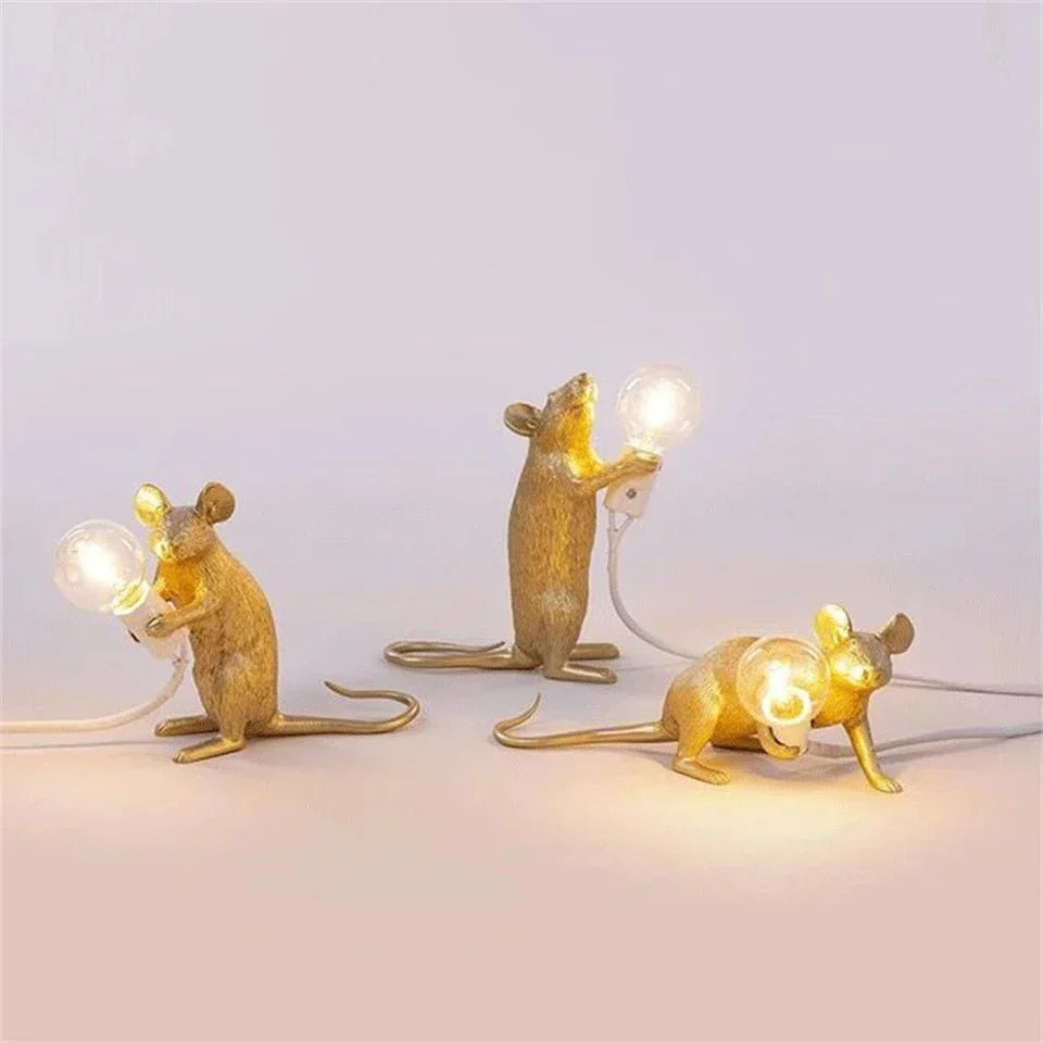 Nutidig musebordlampe kreativ dekorativ LED-belysning