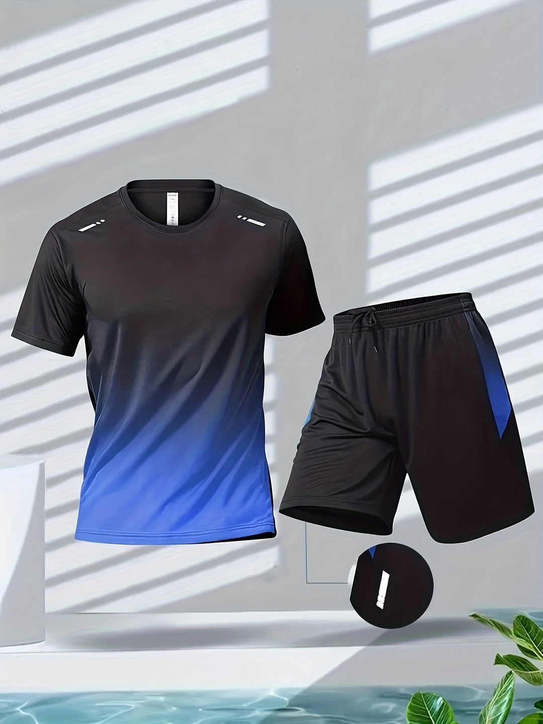 Åndbart sportssæt til herrer med T-shirt og shorts – PowerMove