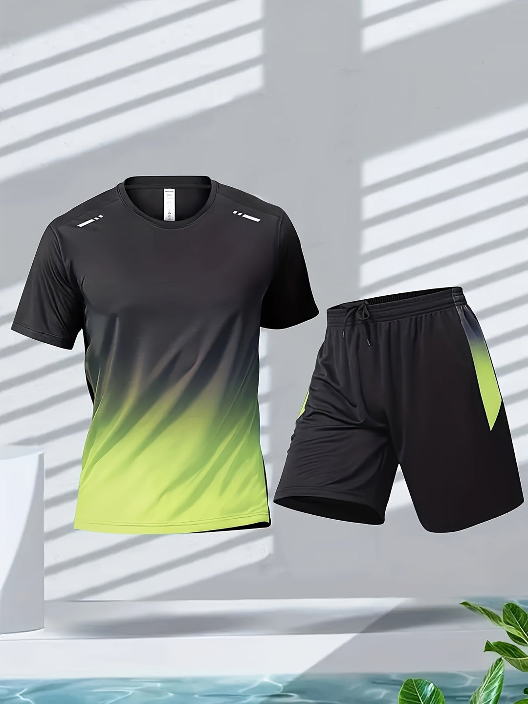 Åndbart sportssæt til herrer med T-shirt og shorts – PowerMove