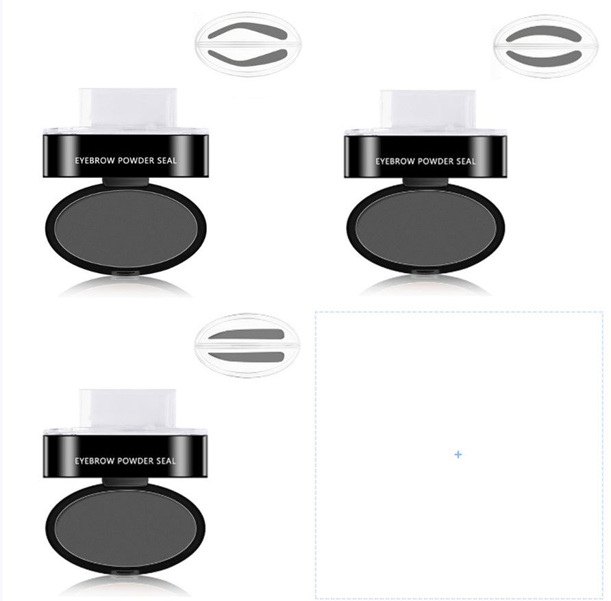 Øjenbryn Pulver Stempel & Skabelon Makeup Sæt