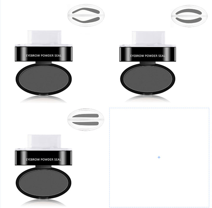 Øjenbryn Pulver Stempel & Skabelon Makeup Sæt