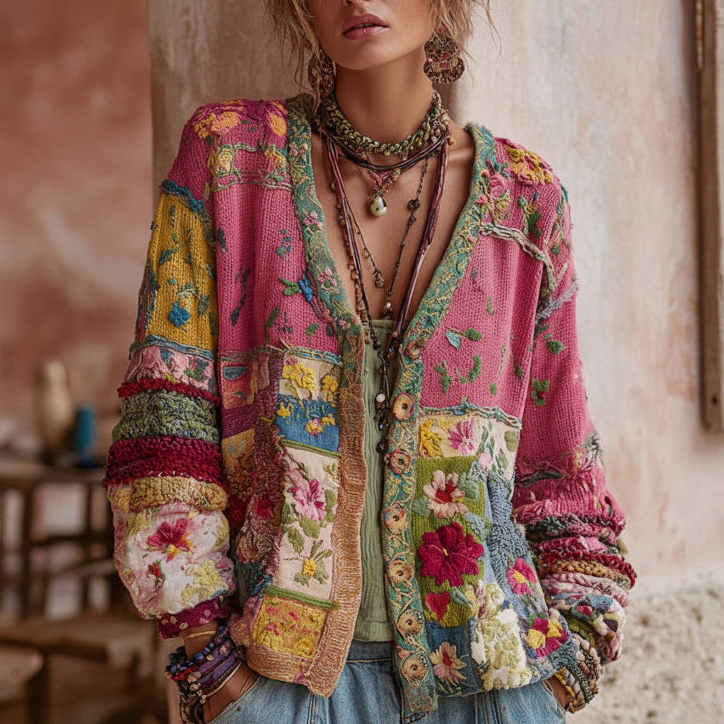 Womens Digitally Printed T-shirt Cardigan