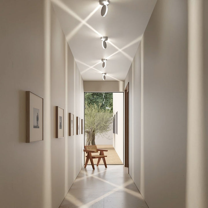 LED-væglampe med spotfunktion | 360° drejeligt lampehoved | firkantet lyskegle