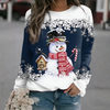 Dame julesweatshirt med snefnugprint