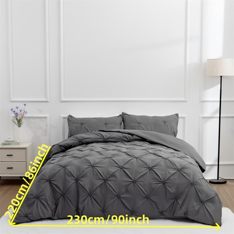 Elegant sengetøjssæt med pintuck-detaljer