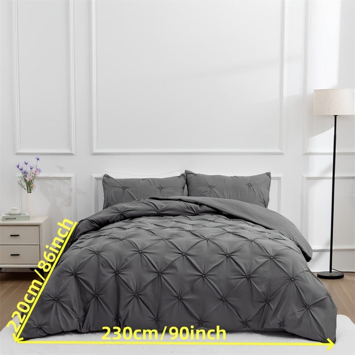 Elegant sengetøjssæt med pintuck-detaljer