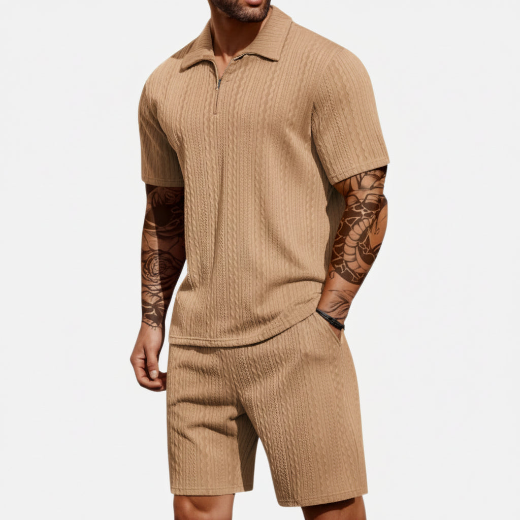 Cross-border European-size Best-selling Mens Summer Plaid