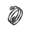 Fersken Hjerte Rustfrit Stål Magnet Ring Sundhed Anti-snorken Ring