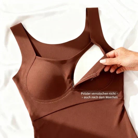 Komfort-tanktop med indbygget BH-støtte