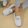 Kvinders Solid Farve Flade Sneakers
