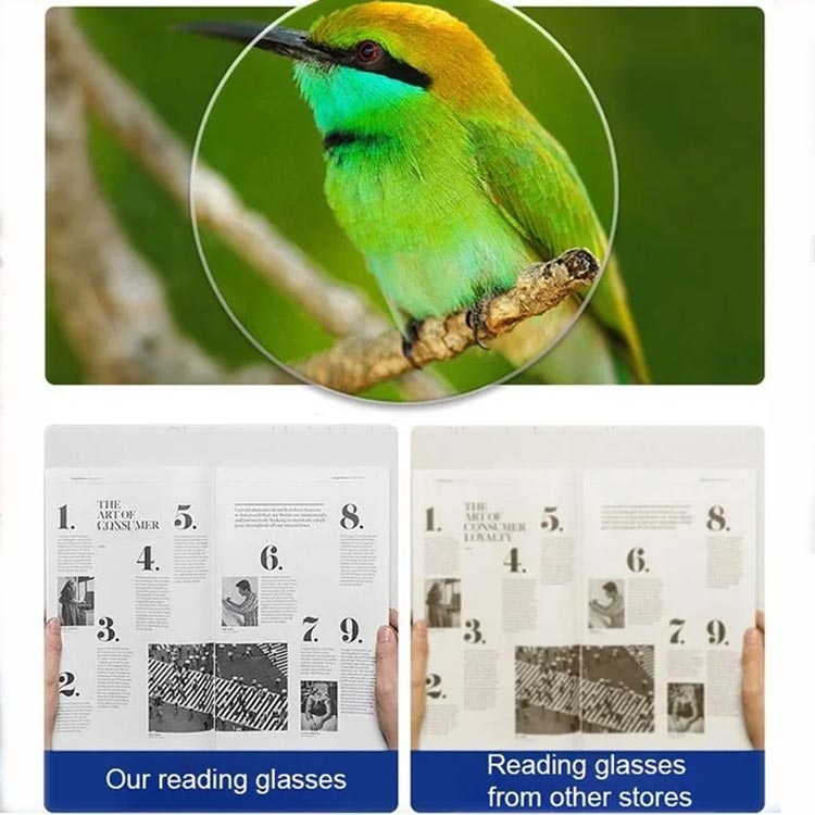 Læsebriller med magnetisk nakkeophæng og blåt lysfilter med tabssikkert design
