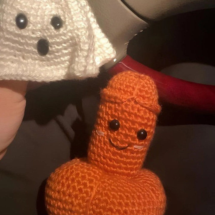 Håndlavede hæklede Halloween-græskar spøgelsespynt — billede 4