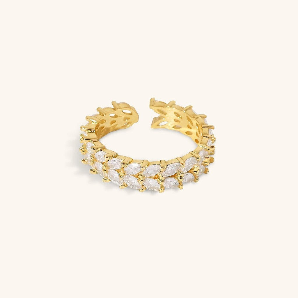 Clarisse Mönstrad Ring i Guld — billede 1