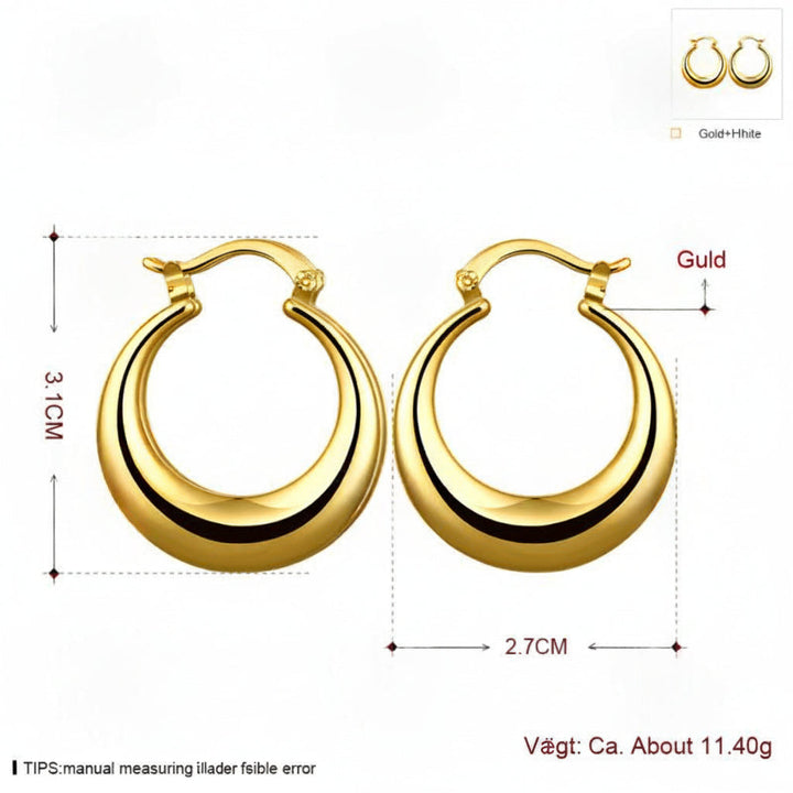Fashionable Exaggerated Hoop Earrings