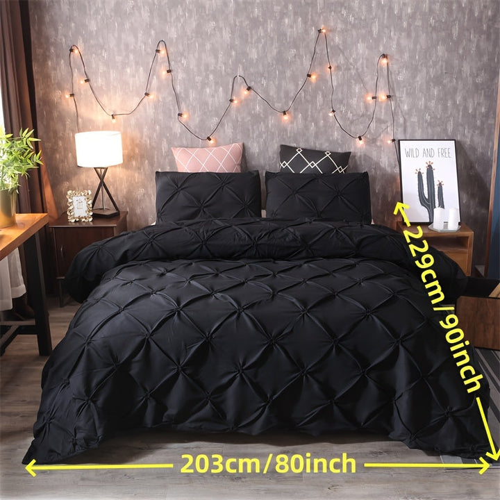 Elegant sengetøjssæt med pintuck-detaljer