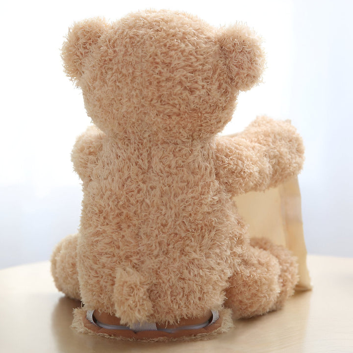 Interaktiv bamse i plys med talesætninger og bevægelige arme, 30 cm