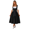 Midi-dirndl til kvinder med snøremieder